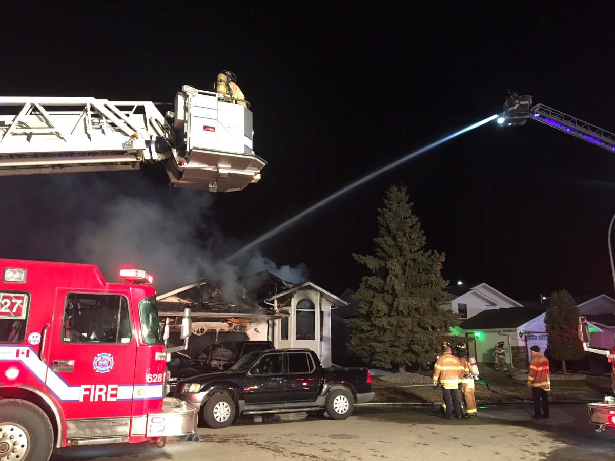 A home at 4028 22 Ave. in southeast Edmonton’s Mill Woods area was gutted by fire early Thursday morning. April 19, 2018.