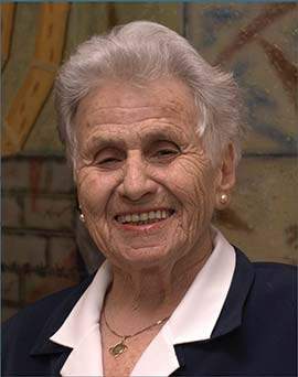 A photo of Holocaust survivor, Pepa Livingstone. 