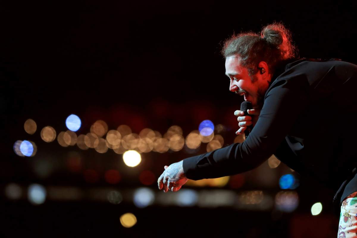 INDIO, CA - APRIL 14:  Post Malone performs onstage during 2018 Coachella Valley Music And Arts Festival Weekend 1 at the Empire Polo Field on April 14, 2018 in Indio, California.  (Photo by Christopher Polk/Getty Images for Coachella).