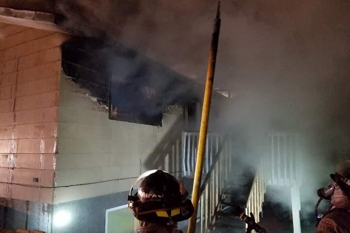 A Saskatoon Fire Department investigator said the fire started in a closet where children were playing with a lighter.