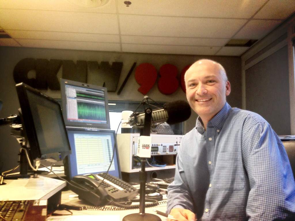 Daniel Fontaine appearing on CKNW's The Simi Sara Show.