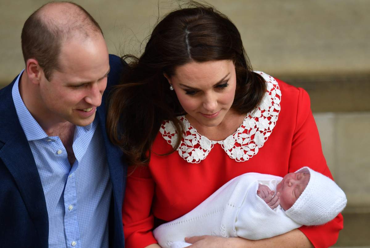 The Duke and Duchess of Cambridge and their newborn son outside the Lindo Wing at St Mary’s Hospital in Paddington, London.