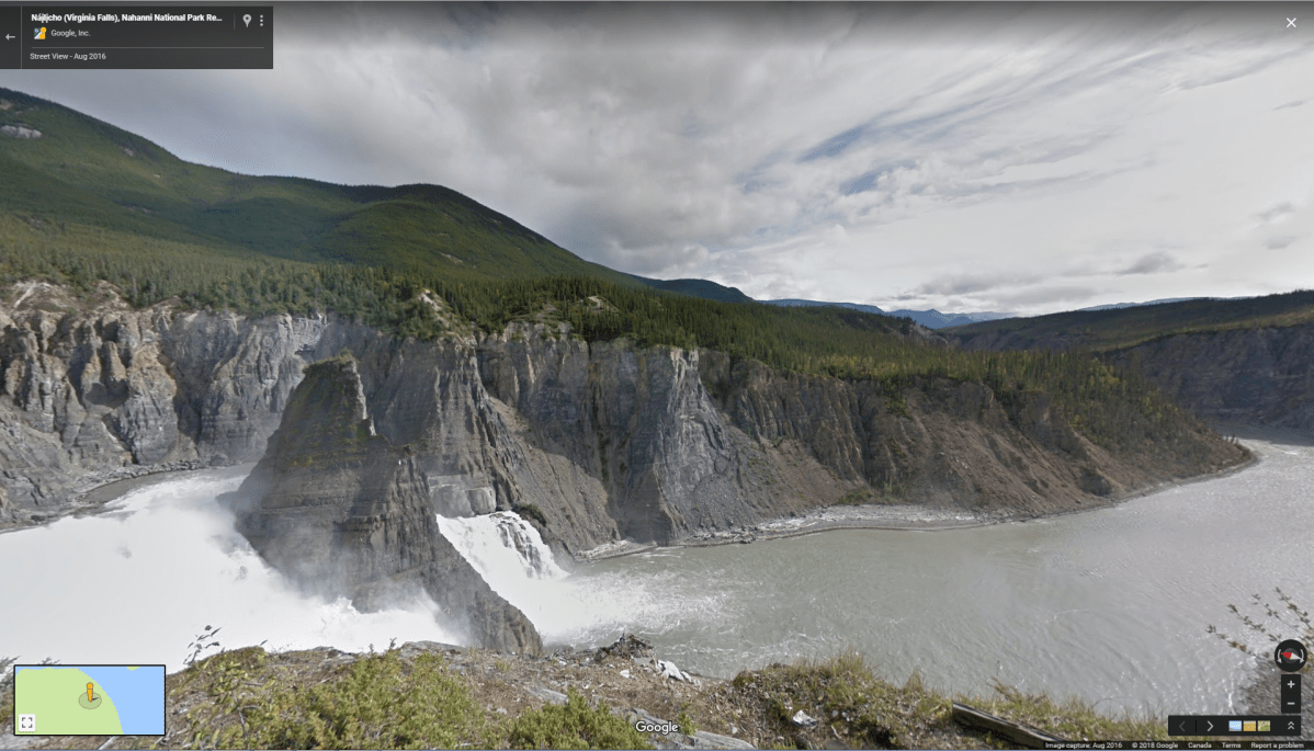 Virginia falls, Nahanni National Park, from above.