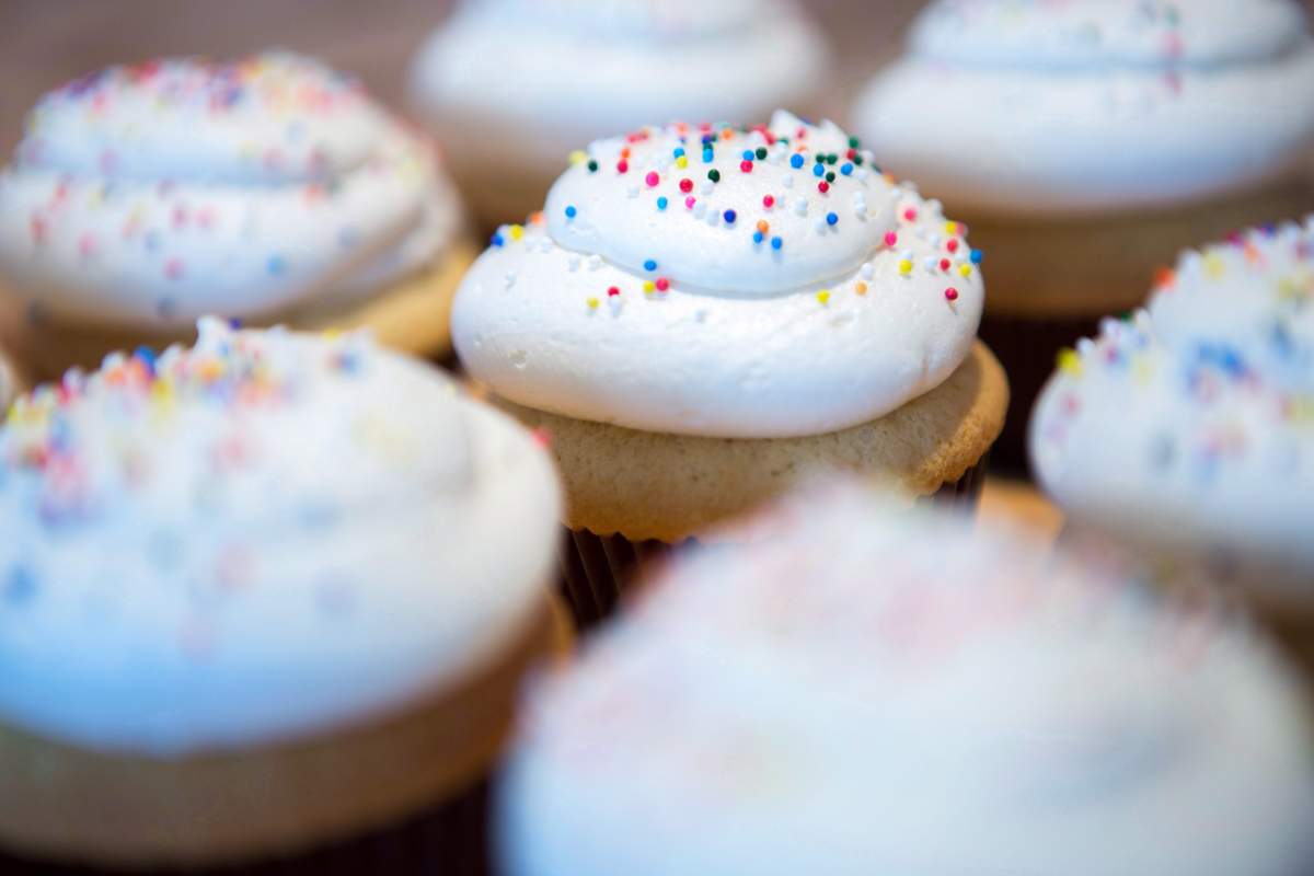 Vanilla cupcakes are put out at Dlish Cupcakes, a bakery that uses vanilla every day, in Toronto on March 17, 2018.