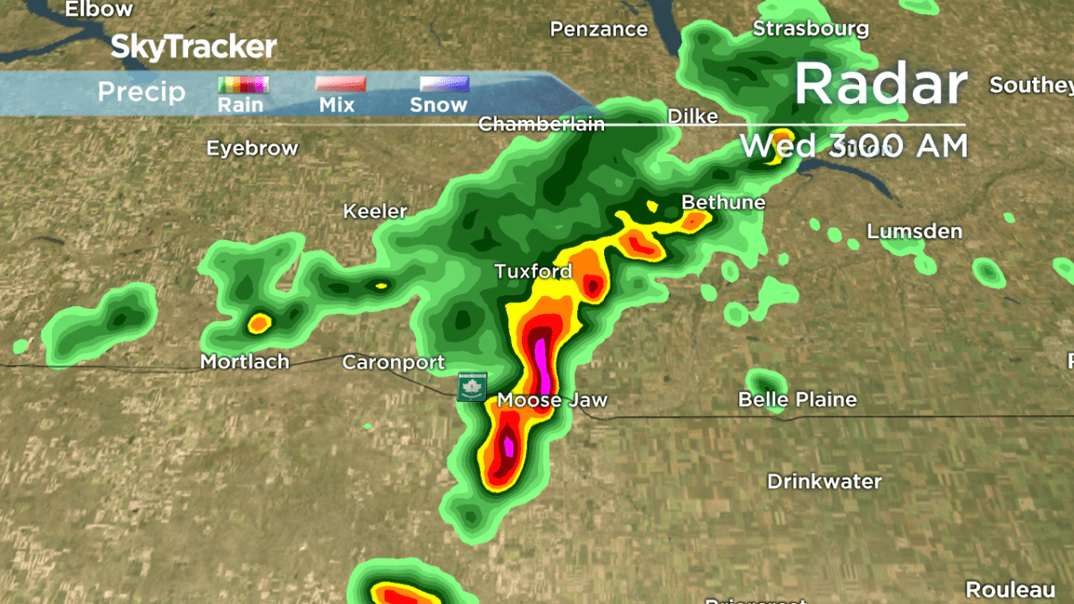 A snapshot of the radar early Wednesday morning.