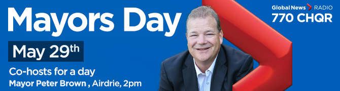 Airdrie Mayor Peter Brown co-hosts Afternoons with Rob Breakenridge at 2p.m. on Mayors Day.