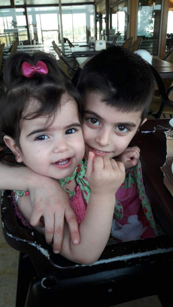 Ahmad, 7, and Tala, 3.