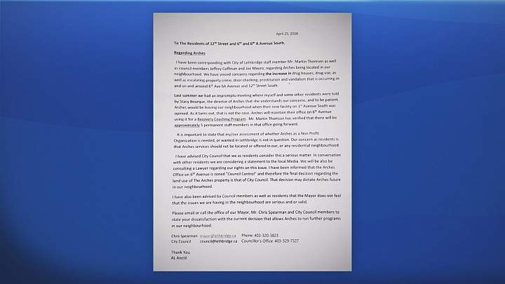 Anti-ARCHES letter