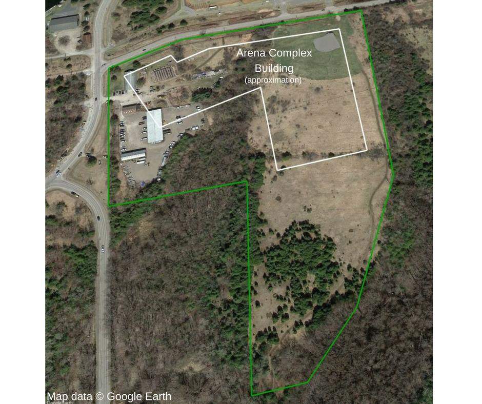 The footprint of the arena project.