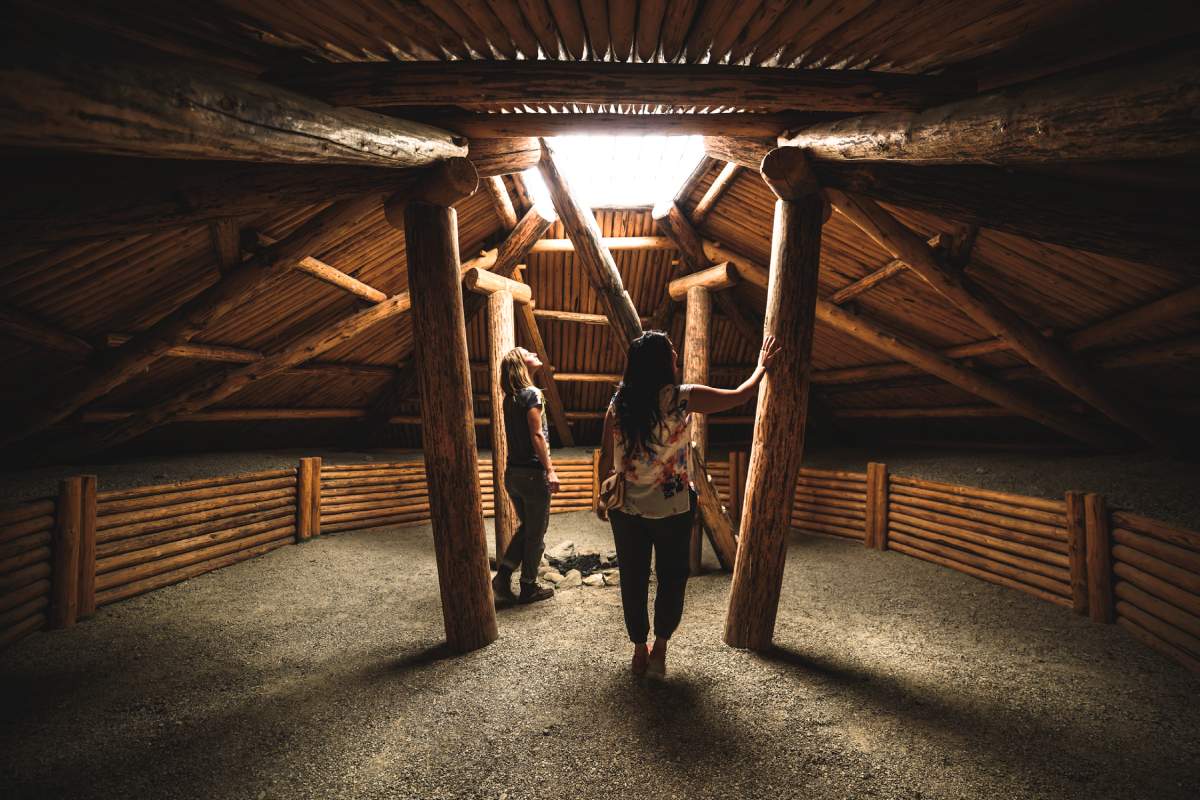 First Nations pit house at the Nk’Mip Desert Cultural Centre, Osoyoos.