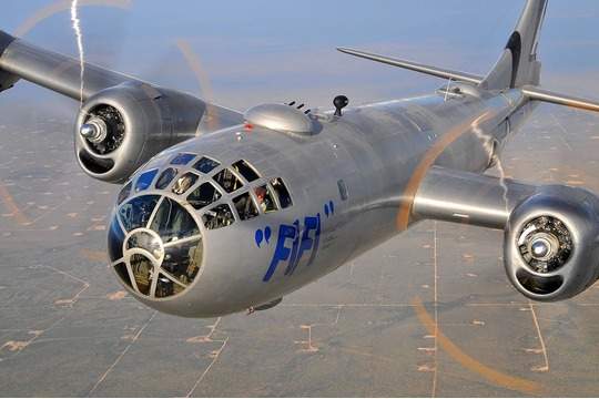 The Boeing B-29 Superfortess will be on display at the Peterborough Airport this summer.
