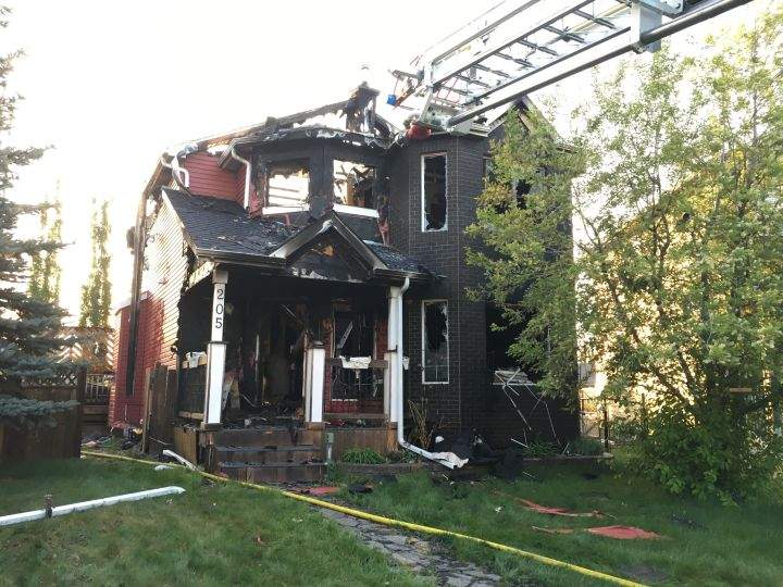 A fire on Citadel Bluff Close N.W. severely damaged a home Friday.