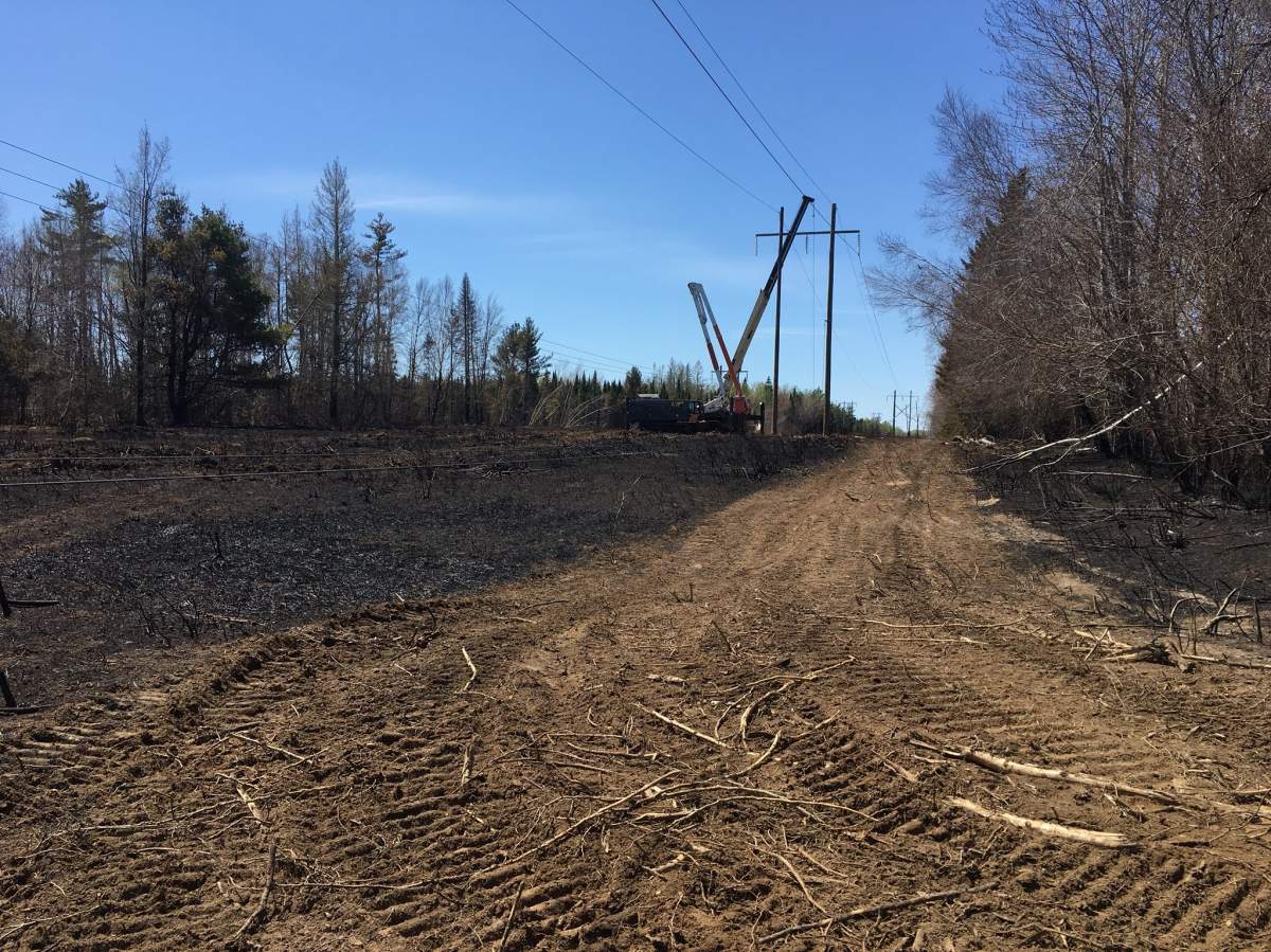 New Brunswick wildfire in Miramichi, N.S. in May, 2018.