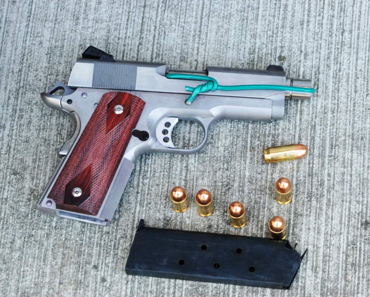 One of the weapons seized by officers.
