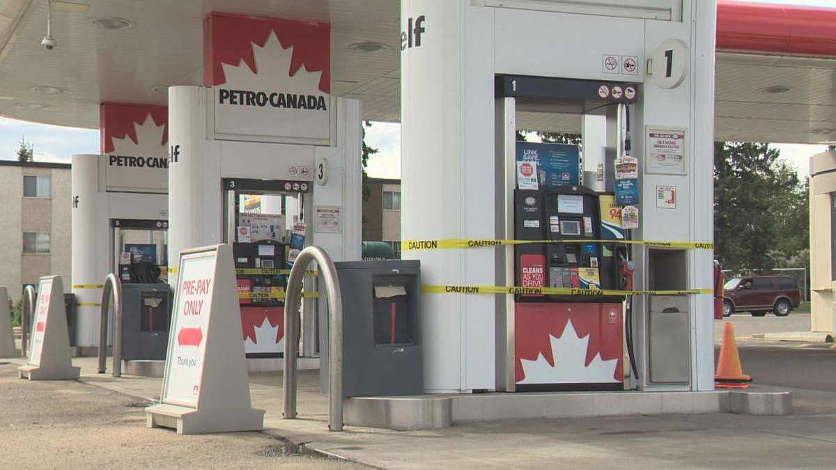 A Petro-Canada station in Edmonton is seen with its pumps closed on May 29, 2018.