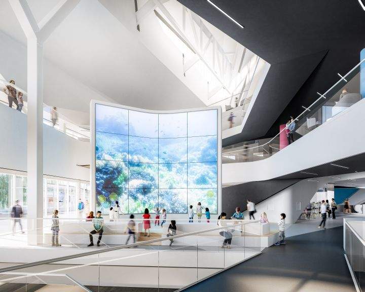 A rendering of downtown Edmonton’s Stanley A. Milner Library.