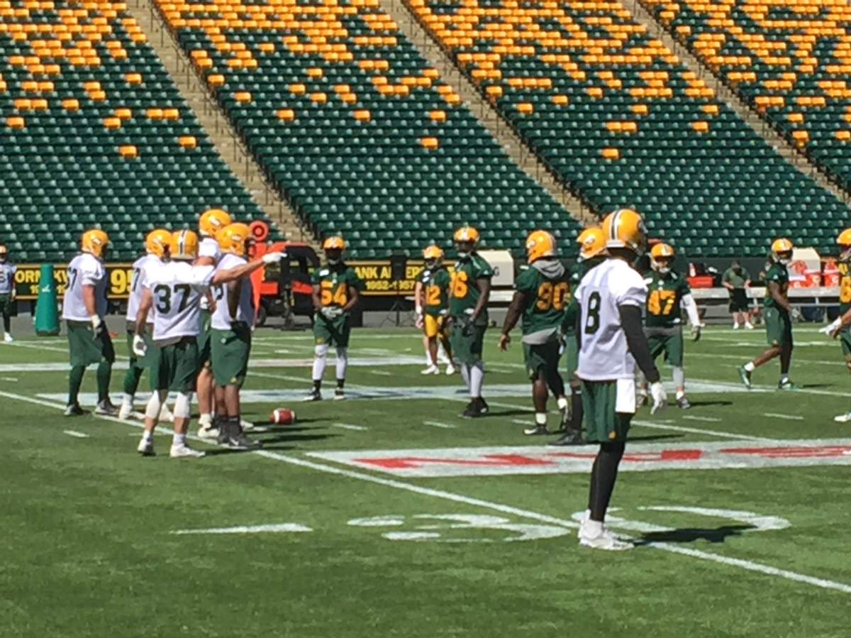 Edmonton Eskimos hold Day 3 of training camp on Tuesday, May 22, 2018.