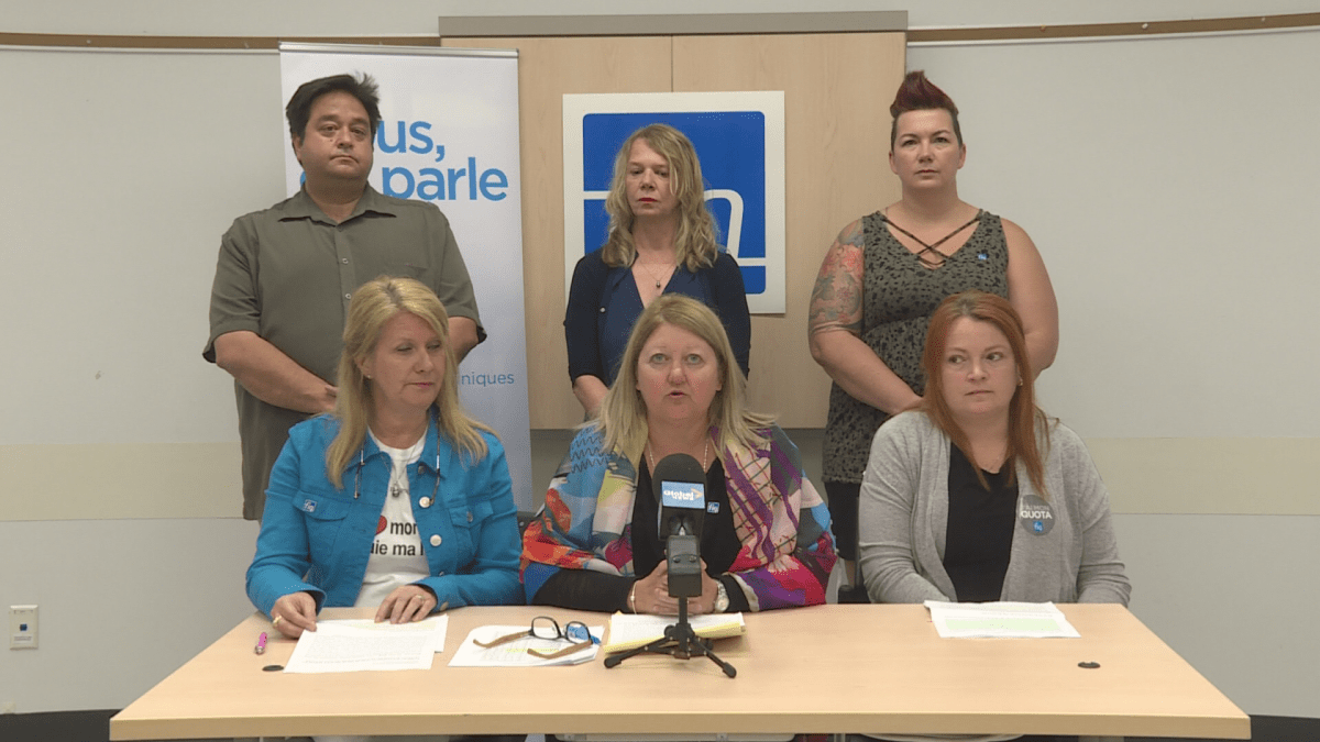 FIQ union representatives hold press conference on stagnate negotiations with provincial government.