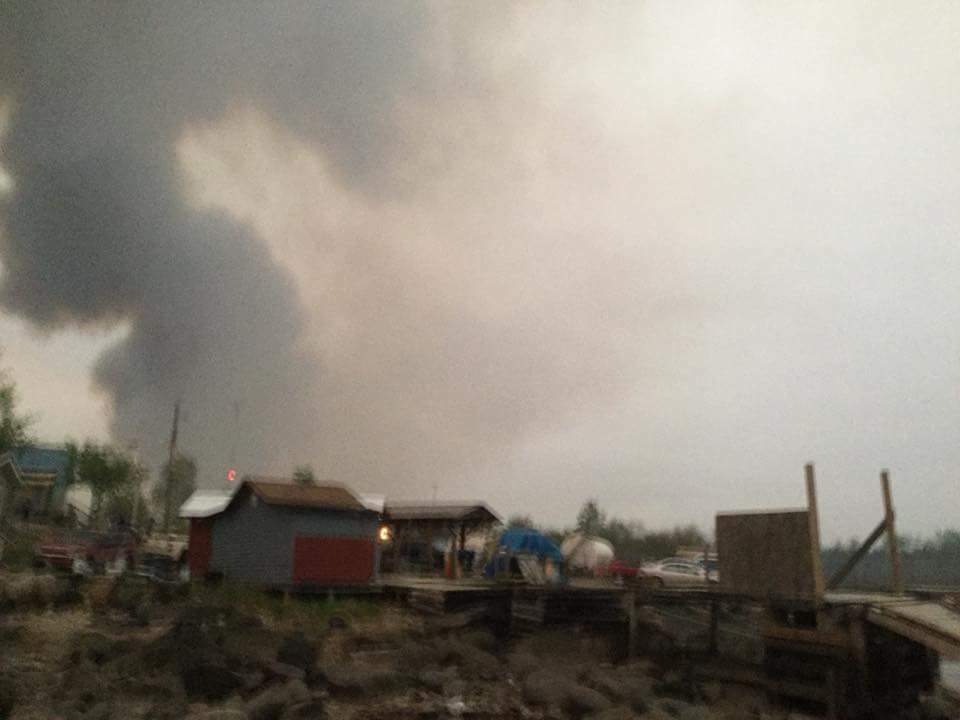 The community of Little Grand Rapids have been forced to leave their homes because of a growing wildfire.