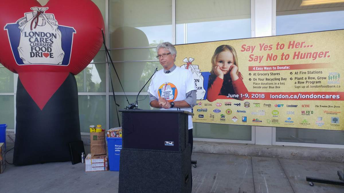 London’s director of environment, fleet and solid waste Jay Stanford addresses the crowd during Wednesday’s launch.
