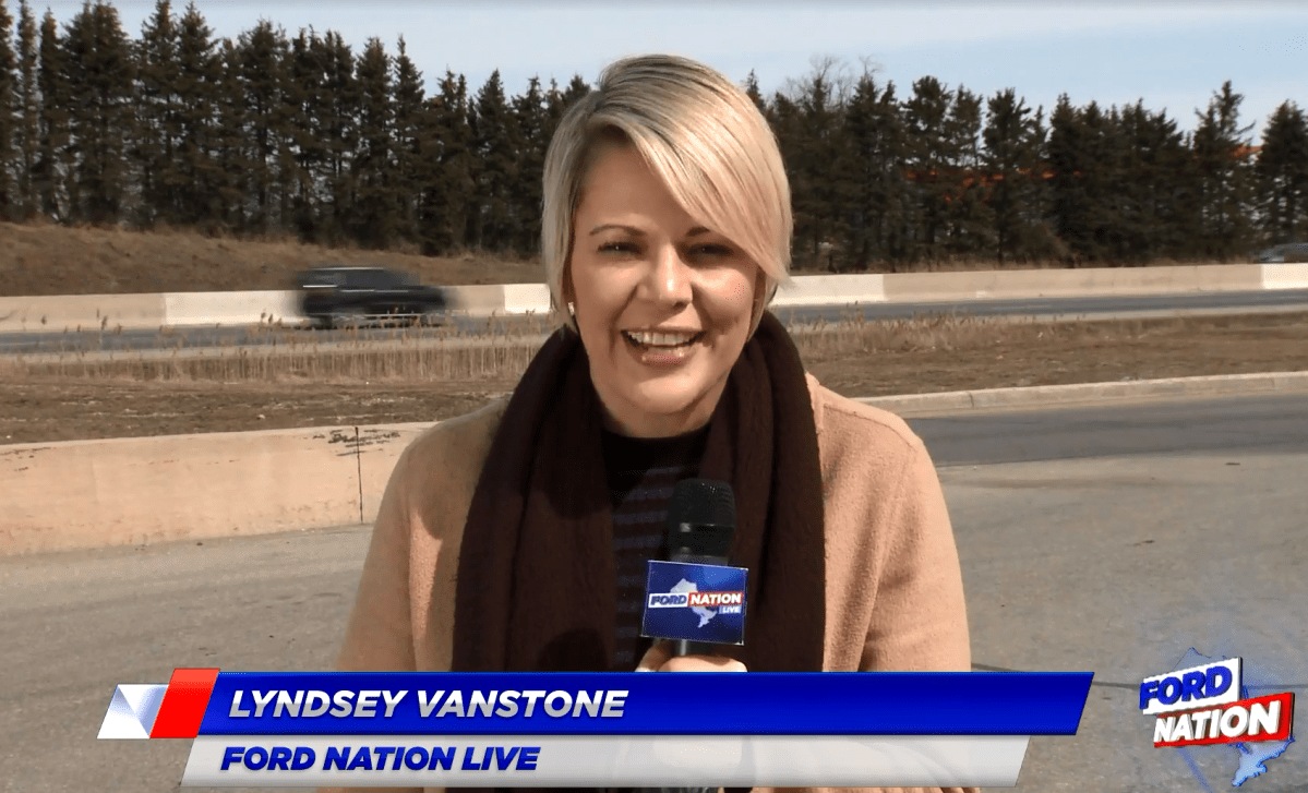 Image taken from Ford Nation Live, a website which which produces TV-news style videos.