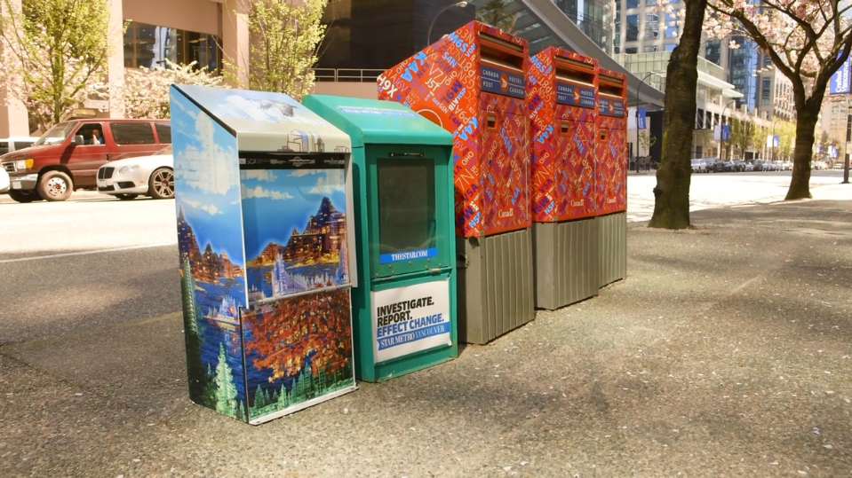Eleven re-modeled news boxes have been placed around downtown Vancouver where you can pick up, exchange or donate free books.