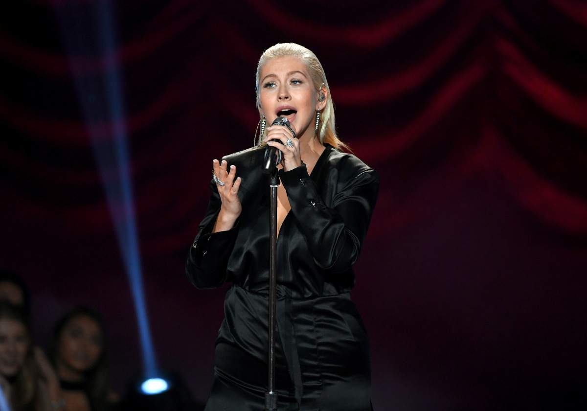 Christina Aguilera performs onstage during the 2017 American Music Awards at Microsoft Theater on November 19, 2017 in Los Angeles, California. 