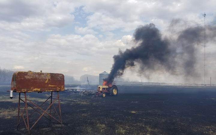 The Saskatoon Fire Department says one home was damaged extensively while two others were saved from a large grass fire in Corman Park.