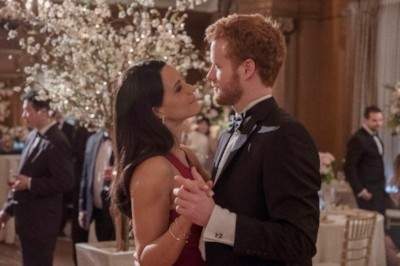 Parisa Fitz-Henley as Meghan Markle and Murray Fraser as Prince Harry in ‘Harry & Meghan: A Royal Romance.