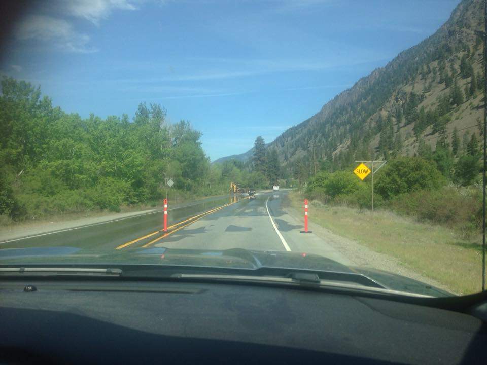 Highway 3 flooding near Keremeos .