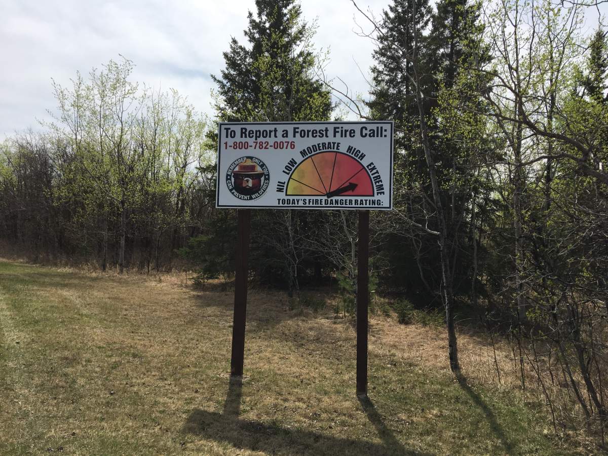The fire danger in lots of southern manitoba is extreme with wet and dry conditions. 