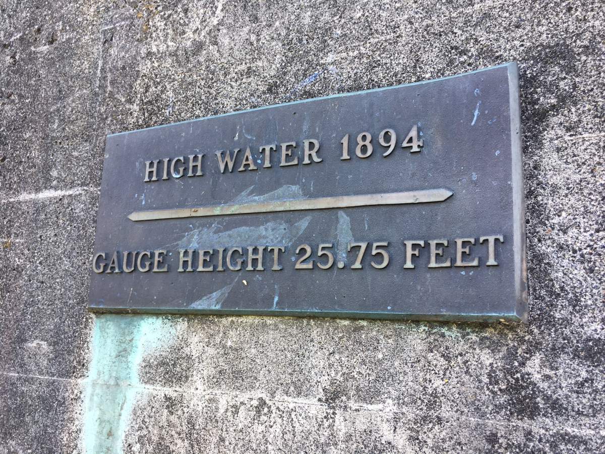 The Mission Gauge shows its all-time high water mark from 1948.