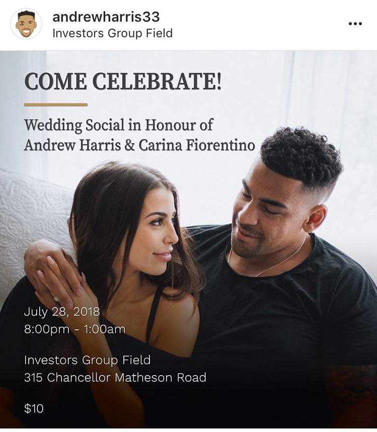 Andrew Harris and his fiance are hosting their wedding social at IGF.