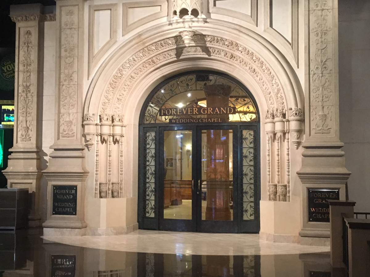Just one of the many wedding chapels in Las Vegas.