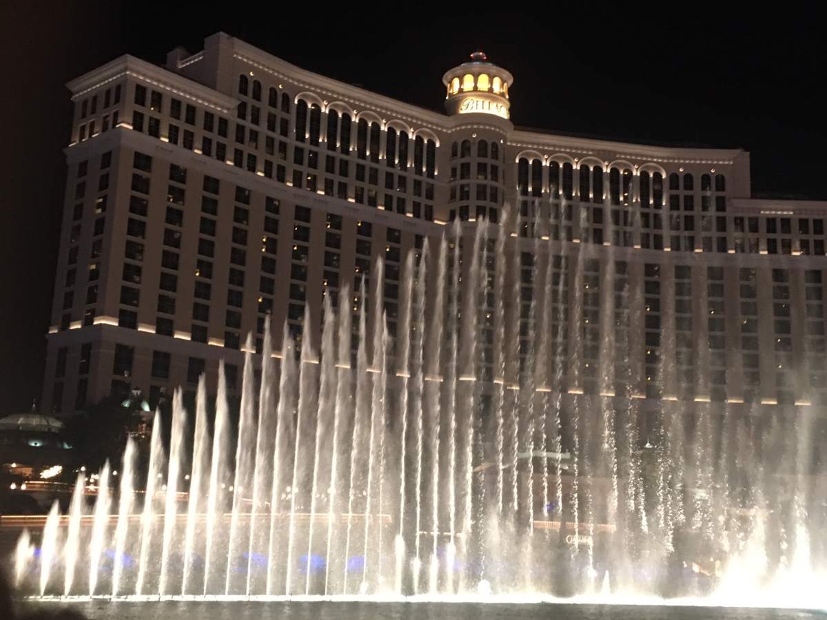 The water show outside the Bellagio hotel.