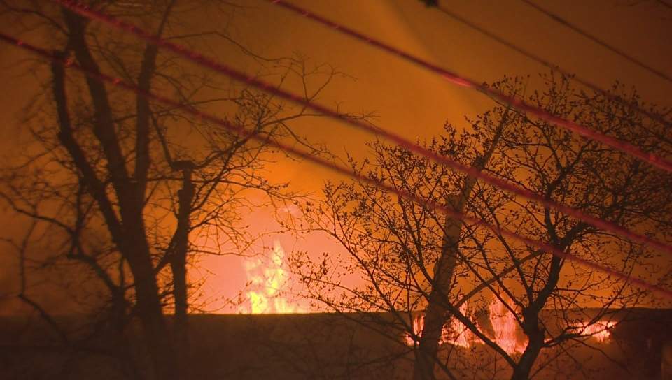 The building on Inglis Street went up in flames as a result of the suspicious fire.