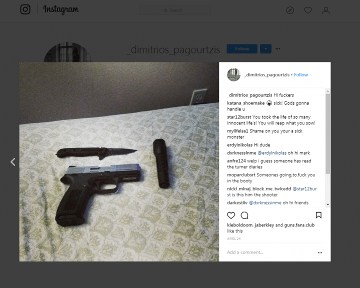 An Instagram post by Pagourtzis.
