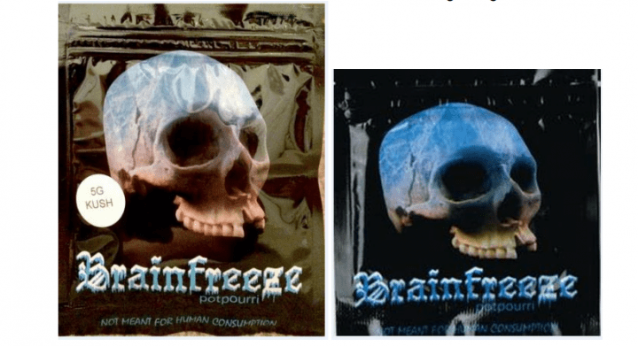 Sachets of herbal incense that contained synthetic marijuana.