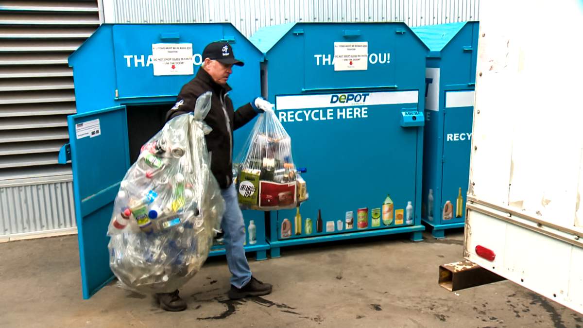 Gord Clayton picks up refundables from WinSport in Calgary. May 29th, 2018.