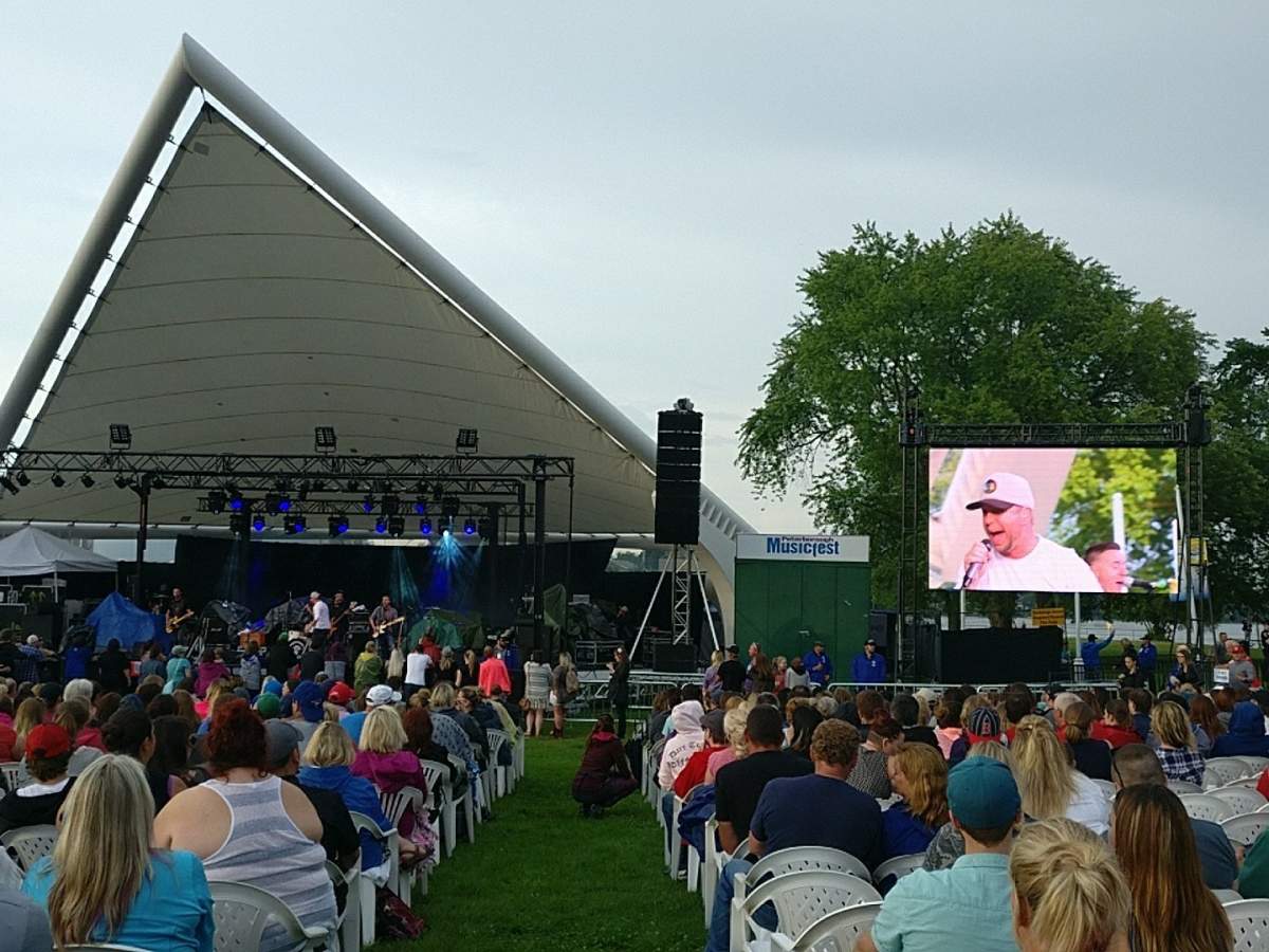 Crowds at Del Crary Park during the 2017 Peterborough Musicfest.