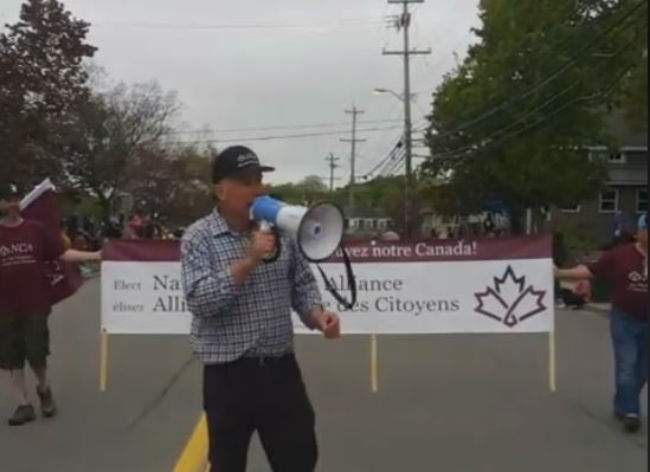 The National Citizens Alliance marched in the 86th Annapolis Valley Apple Blossom Festival in Kentville, N.S.