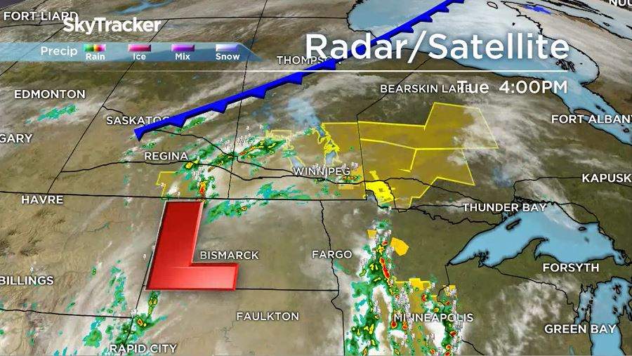 Low pressure south of the border could interact with cold front triggering more severe weather.