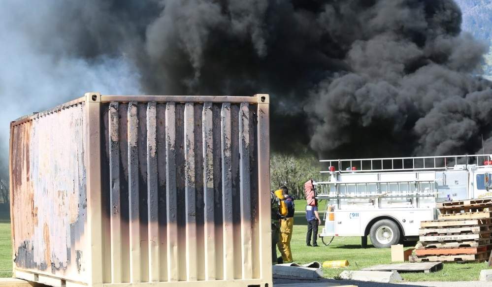 ‘It takes away a little of the mystery of what we do’: B.C. volunteer firefighters train in Oliver - image