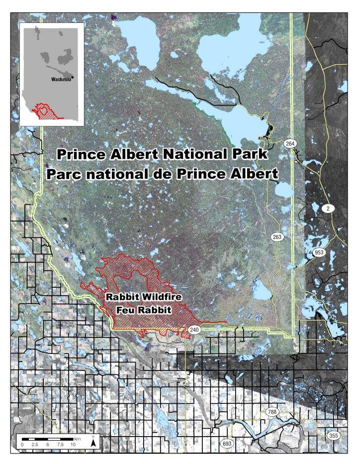 The fire is 16,900 hectares in size and crews believe it’s 30 per cent contained.
