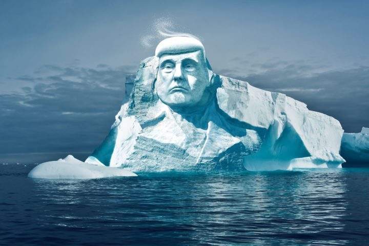 A Finnish group is trying to carve Donald Trump’s face into an iceberg.