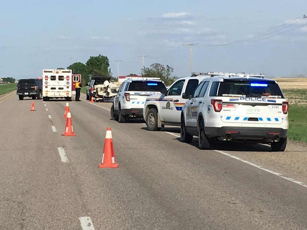 The RCMP are looking for any possible witnesses of a fatal collision yesterday afternoon where a man was hit and killed by a white pickup truck while waiting near a parked truck that was towing a boat.