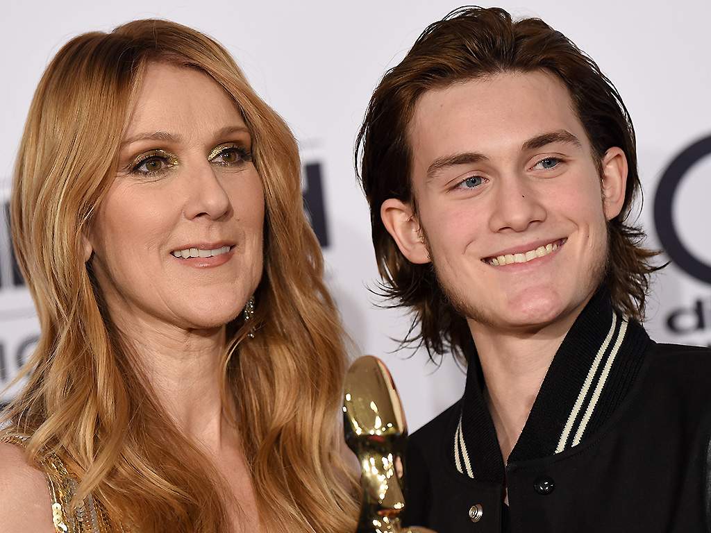 Celine Dion and son Rene-Charles Angelil pose at the 2016 Billboard Music Awards on May 22, 2016 in Las Vegas, Nevada.