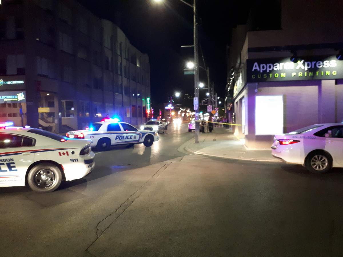 Heavy police activity at the intersection of Richmond and Piccadilly as police investigate an early morning homicide, May 26, 2018.