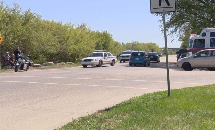 Two people were injured in a single-motorcycle crash on Sunday in Saskatoon.