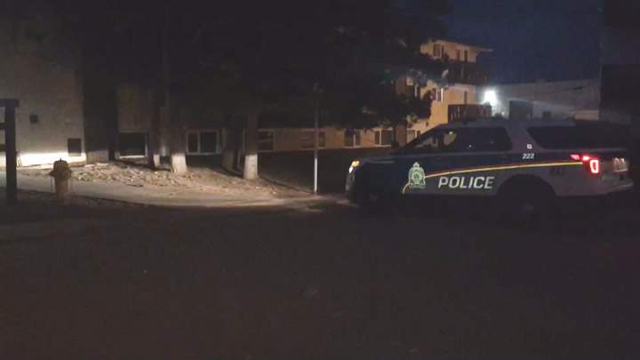 Saskatoon police said the shooting happened just after midnight Monday in the 300-block of Central Avenue.